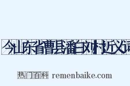 今山东省曹县潘白刘村近义词是什么意思的图片